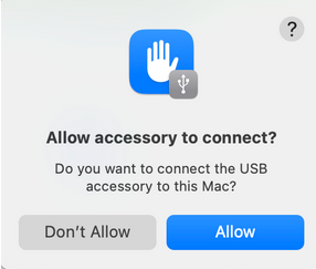 Allow accessory to connect