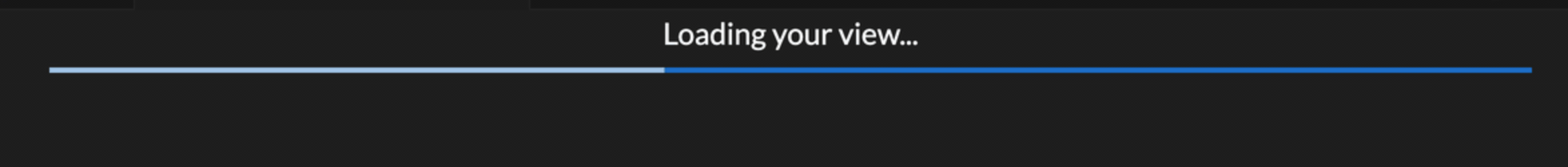 Screen displays a progress bar before the Activity Monitor opens in a new window