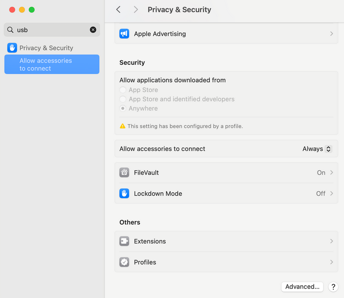 Set accessory to connect