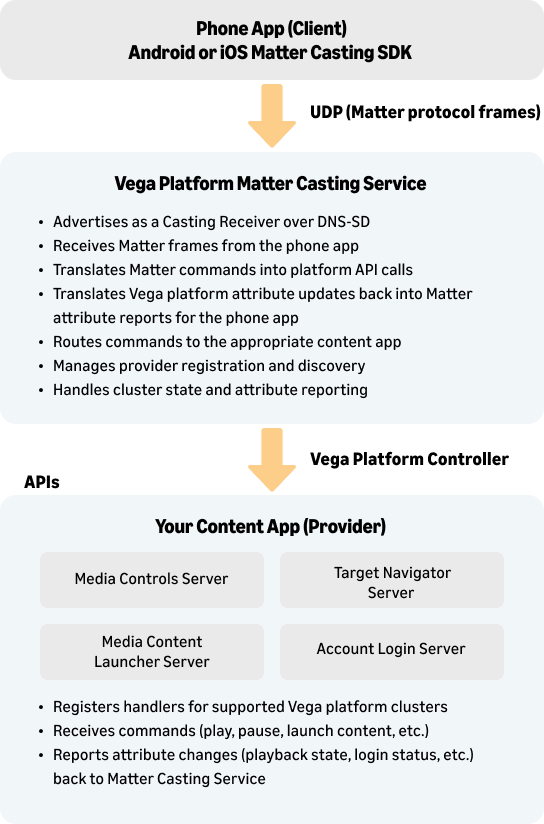Vega Matter Casting Architecture